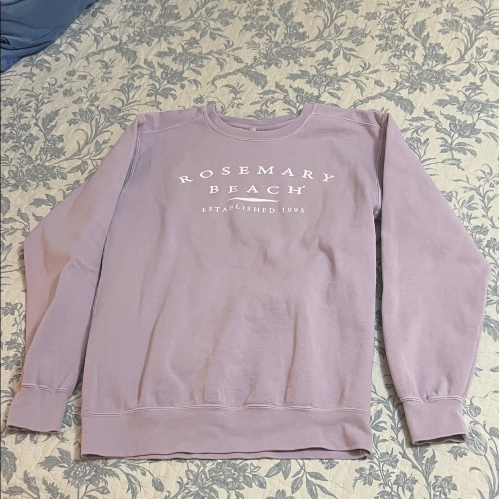 Rosemary Beach Lilac Crew Neck Sweater